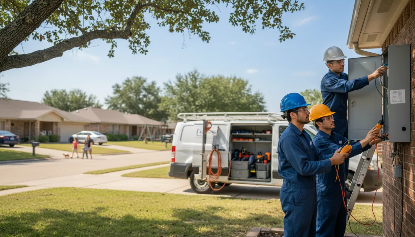 Certified electrician providing emergency electrical services in Nocona, TX